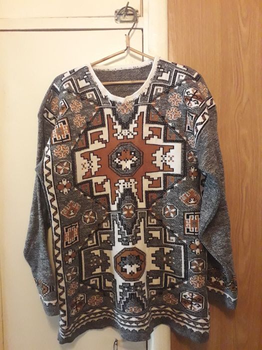 Винтаж, ретро-свитер, принт-ковёр, эксклюзив!!