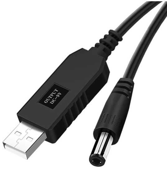 ОПТ USB Кабель для роутера от Power Bank 9V, 12V 5,5х2,5 повербанка