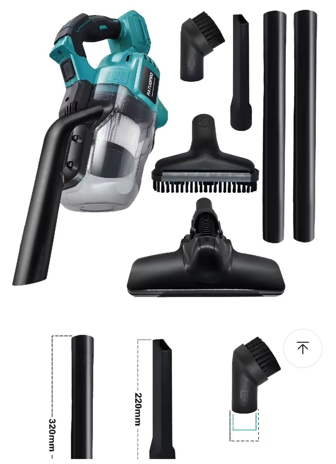 Odkurzacz Makita Dewalt zamiennik 18V z akcesoriami