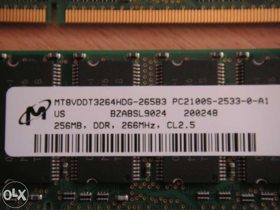 Memórias portatil 512mb (2x256)ddr 266mhz