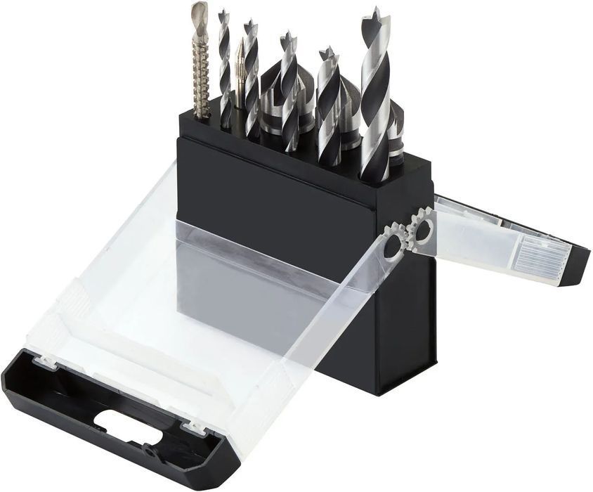 Zestaw 10 Wierteł do drewna i pogłębiaczy stożkowych 4-19 mm Parkside