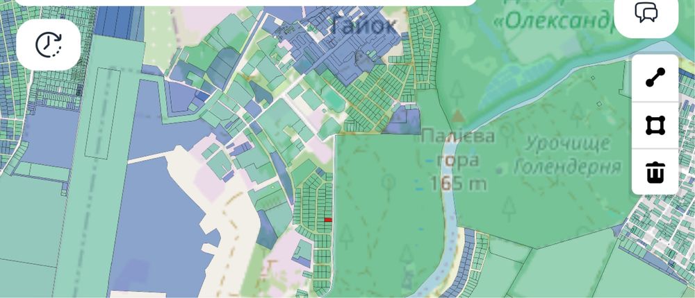 Гайок 0,1га асфальтований під’їзд.