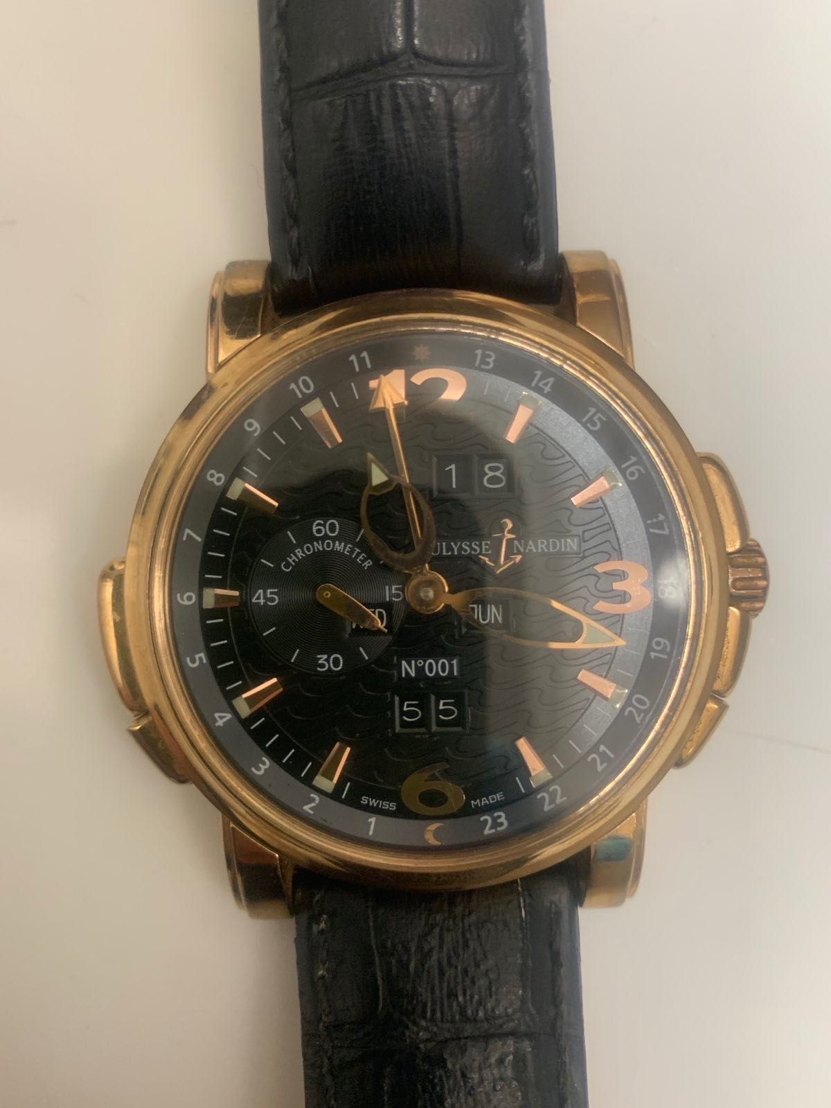 Годинник Ulysse Nardin GMT+/-Perpetual Gold-Black