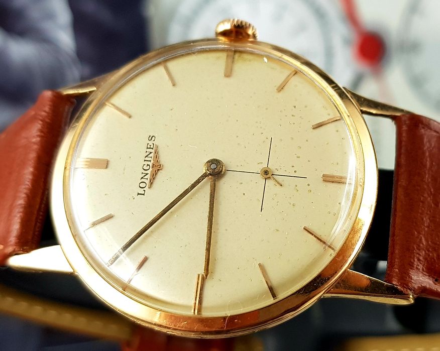 Zegarek meski zloty Longines zloto 18k Vintage lata 50te Manual