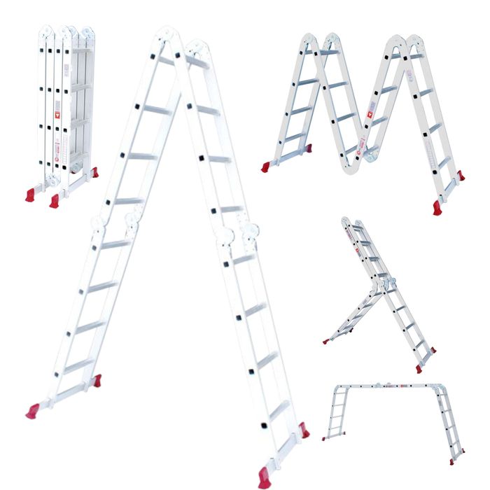 Драбина алюмінієва трансформер 4x4 лестница 4.7м алюминиевая до 150кг