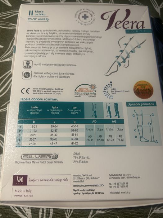 VEERA Podkolanówki przeciwżylakowe FORTE R 5