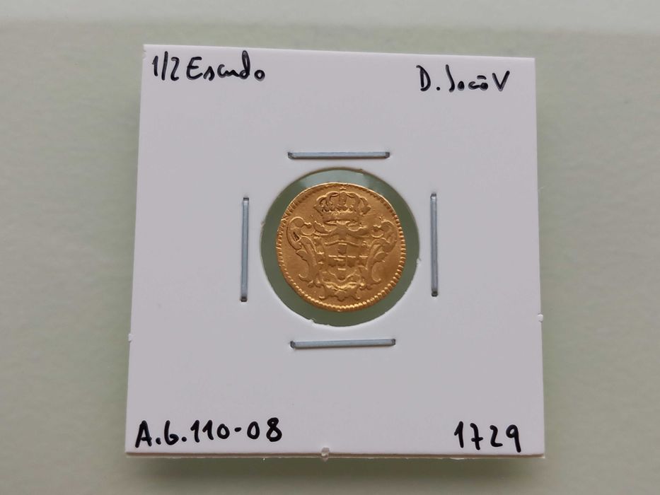 Moeda 1/2 Escudo 1729 D. João V