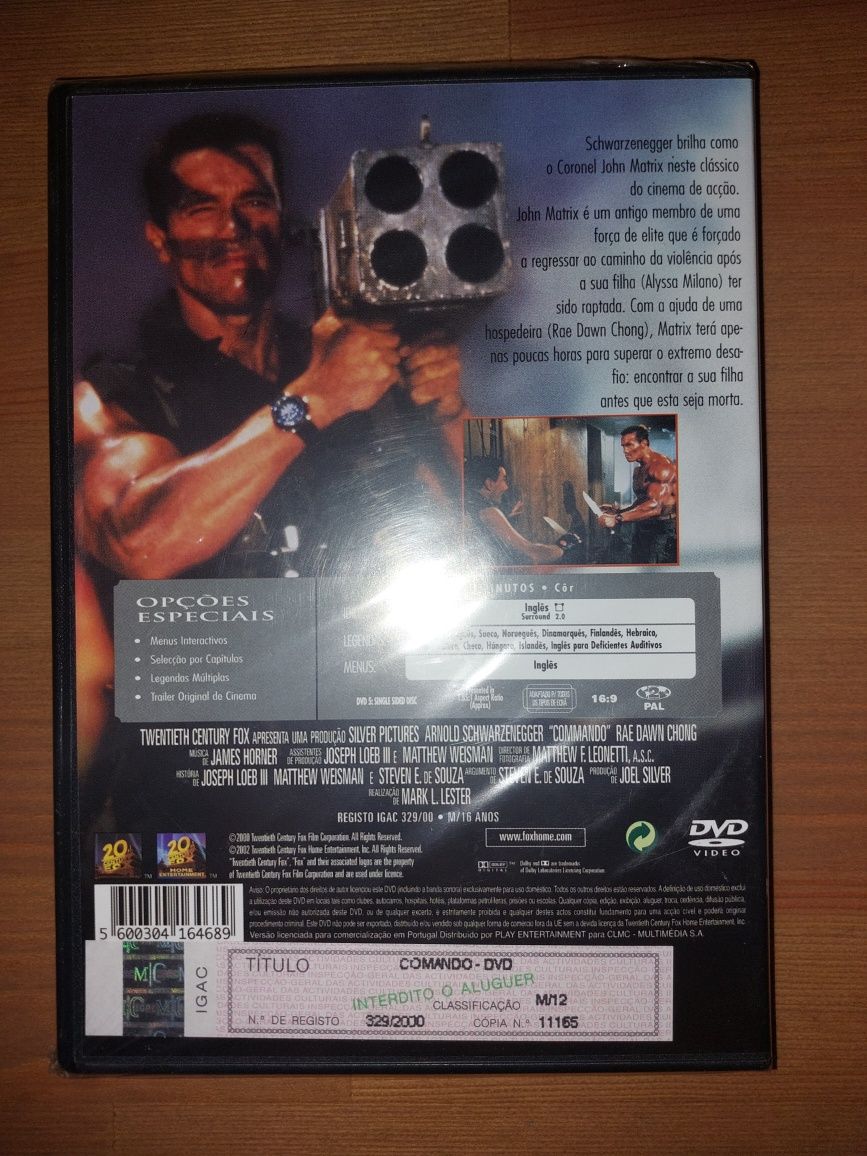 DVD NOVO e SELADO - " Comando " 1985 Schwarzenegger