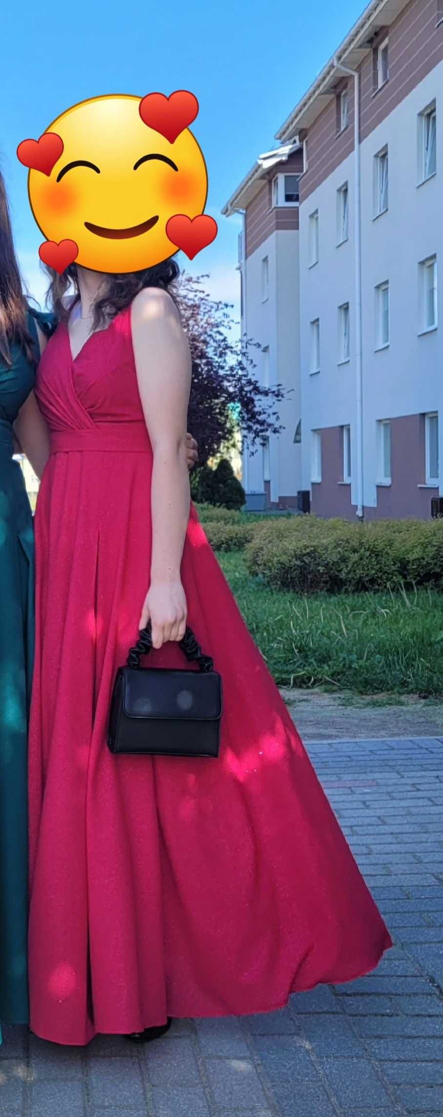 Długa sukienka wieczorowa r 34 błyszcząca bal ósmoklasisty studniówka