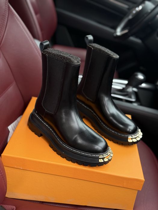 Ботинки сапоги в стиле сандро sandro челси натуральная кожа