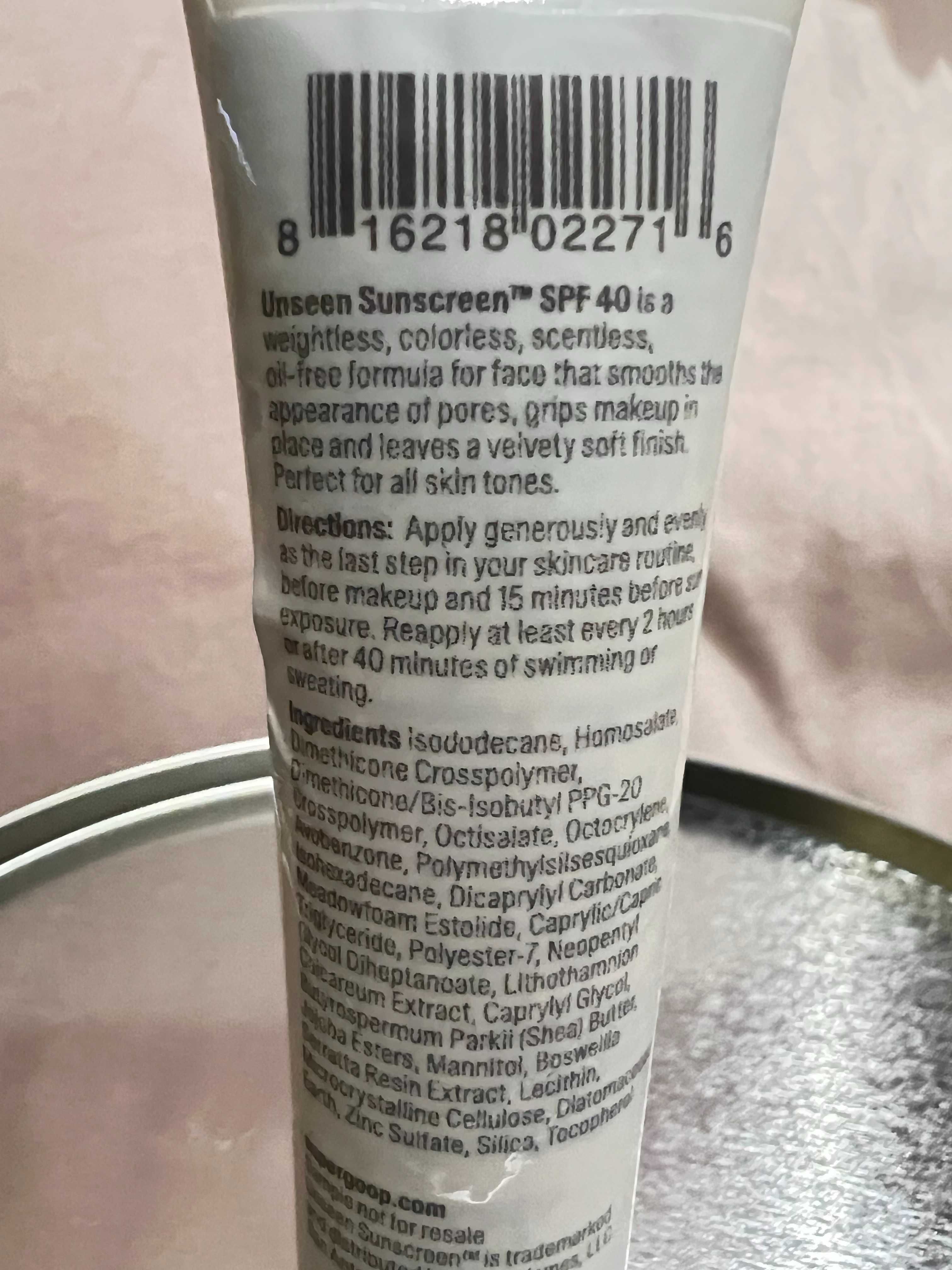 Supergoop! Unseen Sunscreen SPF 40 10ml nowy