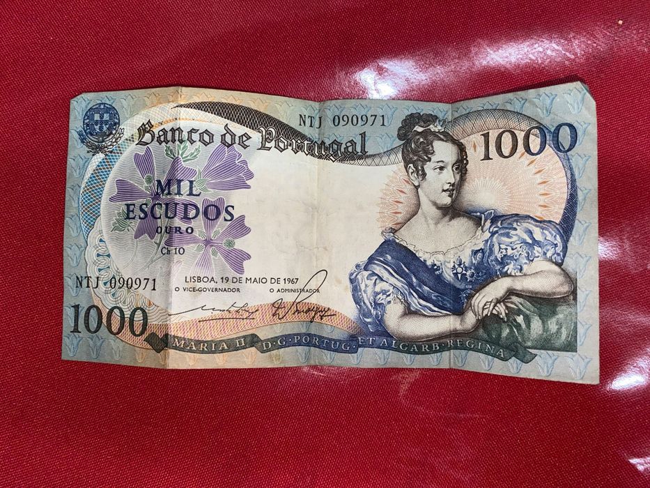 nota de 1000 escudos de 1967