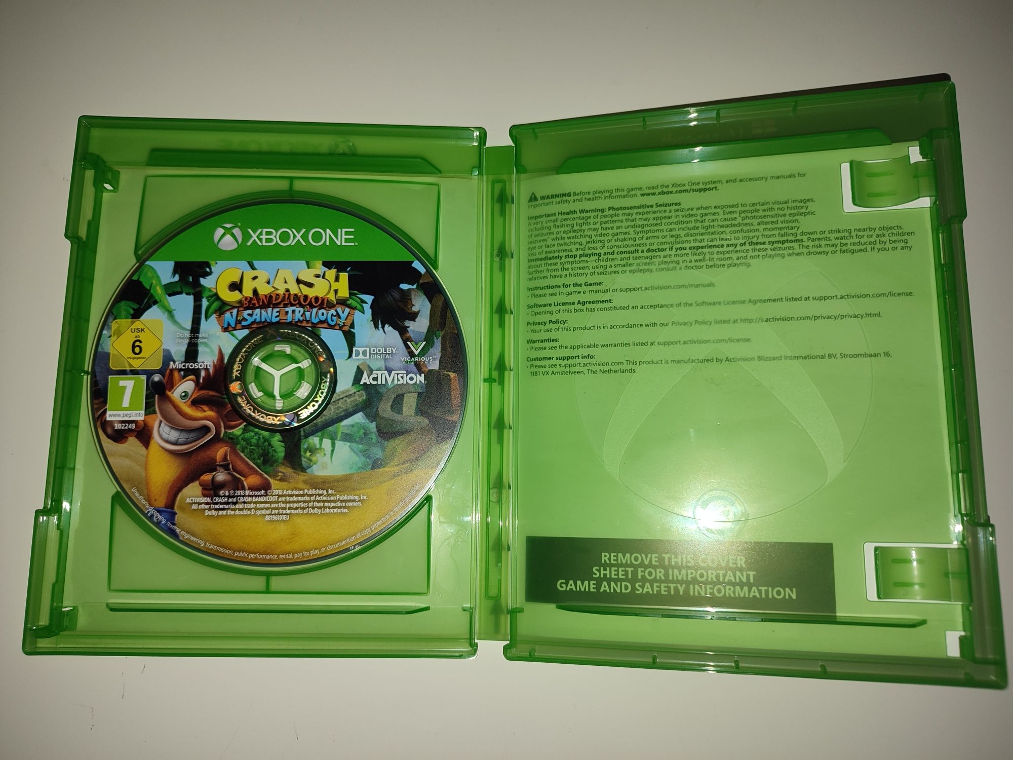 Gra Xbox One Crash Bandicoot N Sane Trilogy 3 gry pełne wersje w 1