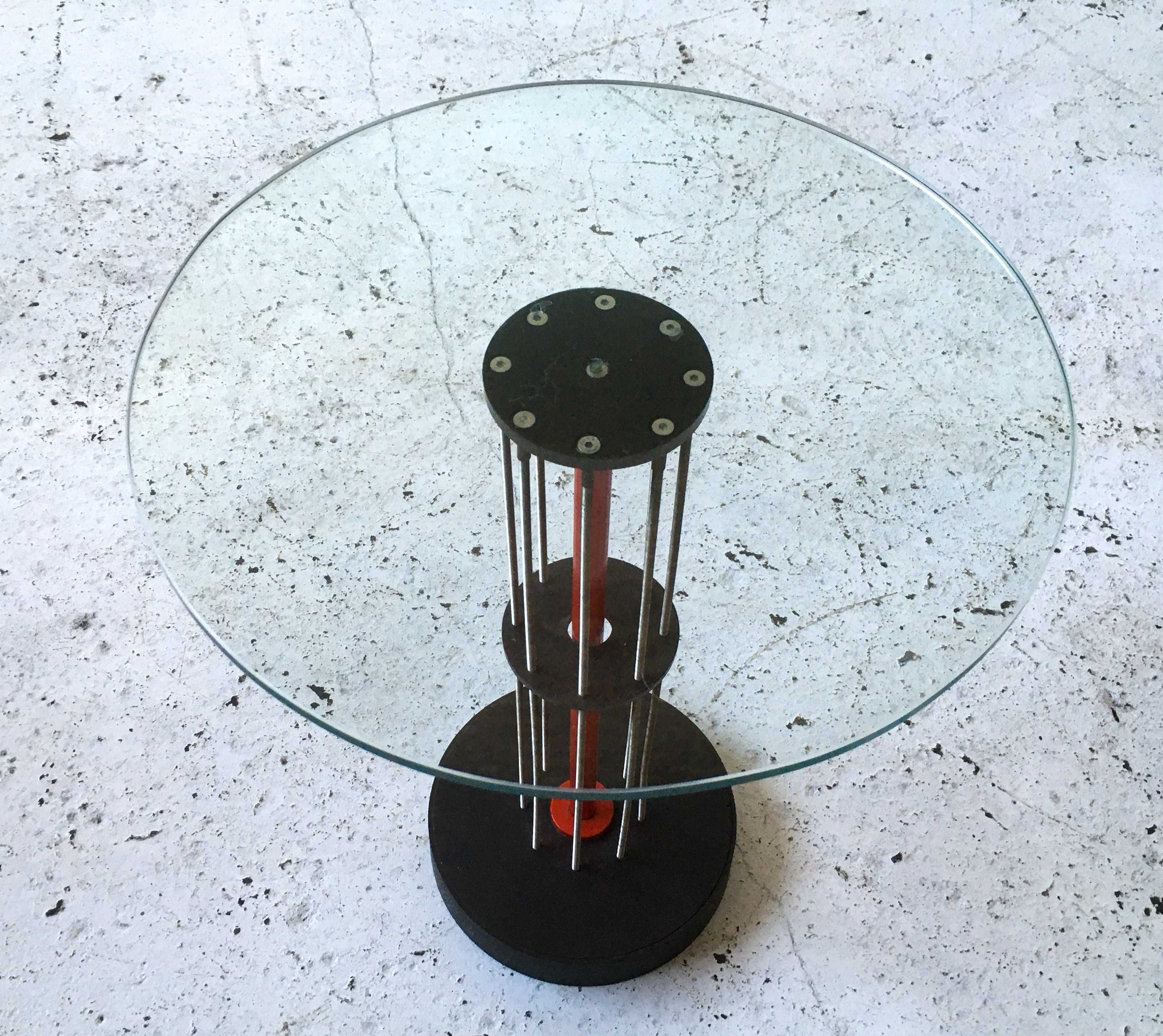 Stolik podręczny szkło metal design