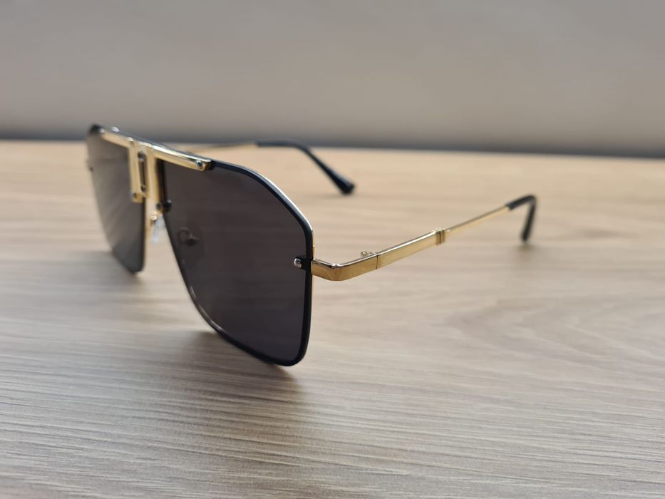 Nowe Męskie Zlote Okulary Przeciwsłoneczne Polaryzacyjne UV400 Gucci