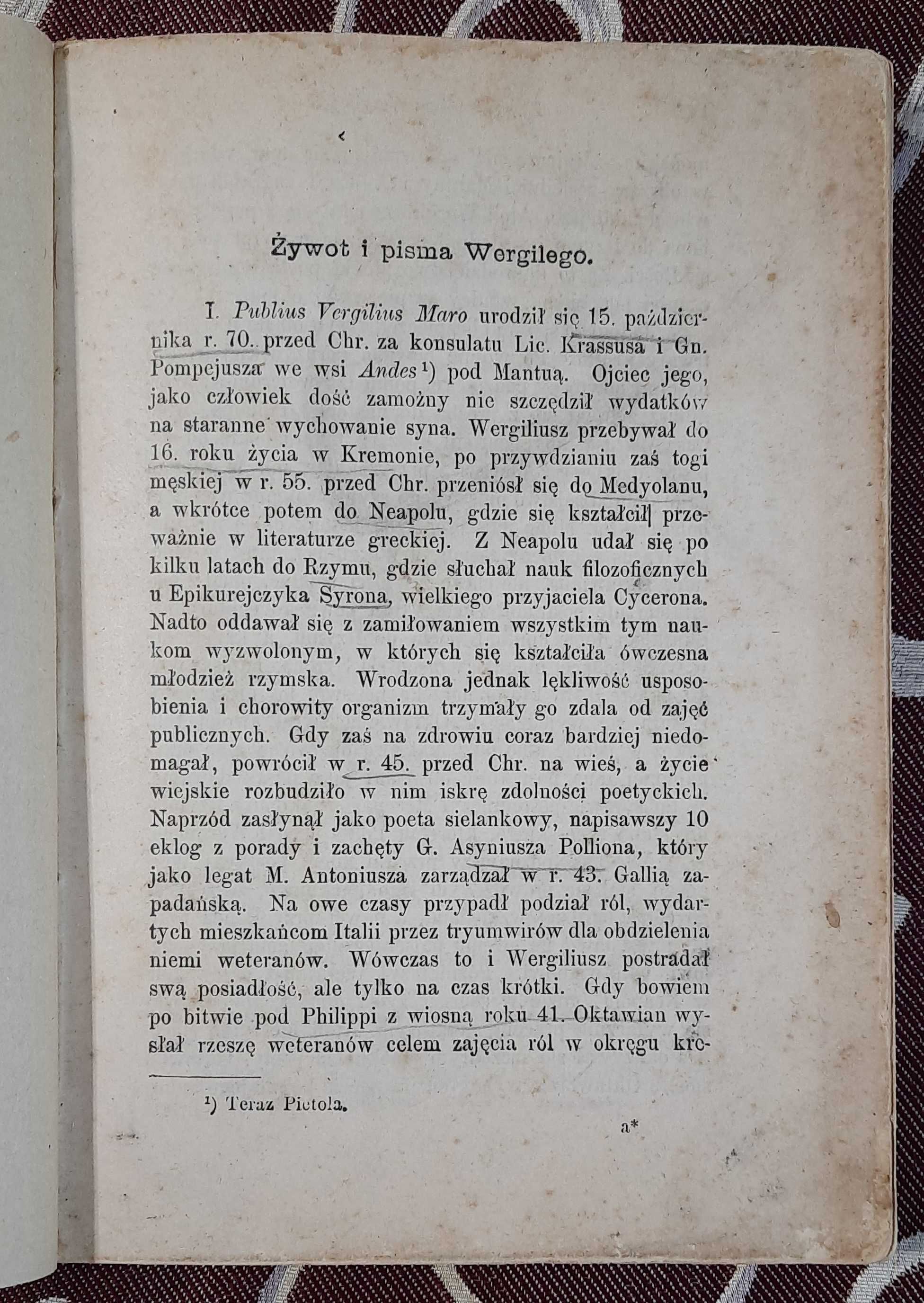 Вибрані вірші П. Вергіле Марона, 1912 ( польською)