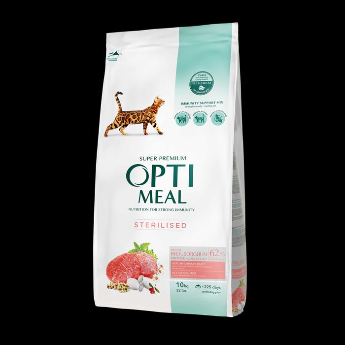 Корм OPTI MEAL для стерелізованих котів 10 кг
