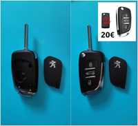 Carcaça de chave para Peugeot/Opel/Renault/Volkswagen - Grupo VAG