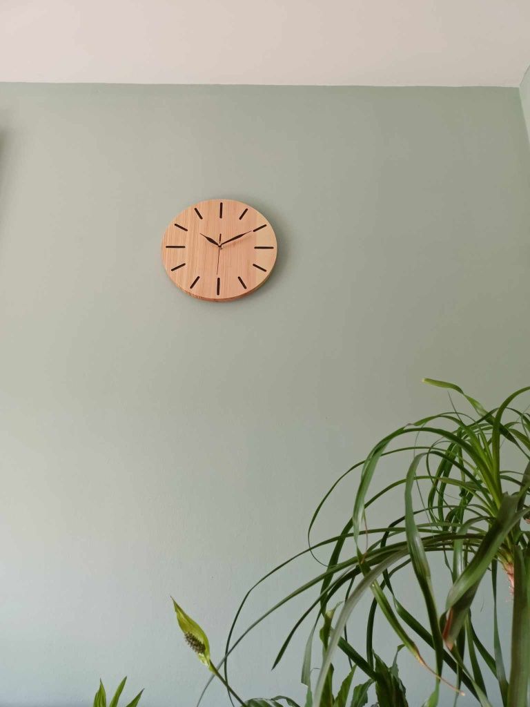 Nowy Drewniany Zegar Ścienny Wiszący Cichy Do Salonu Na Ścianę 30cm