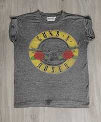 T-shirt damski Guns N’ Roses big print unisex rozmiar S grey szary