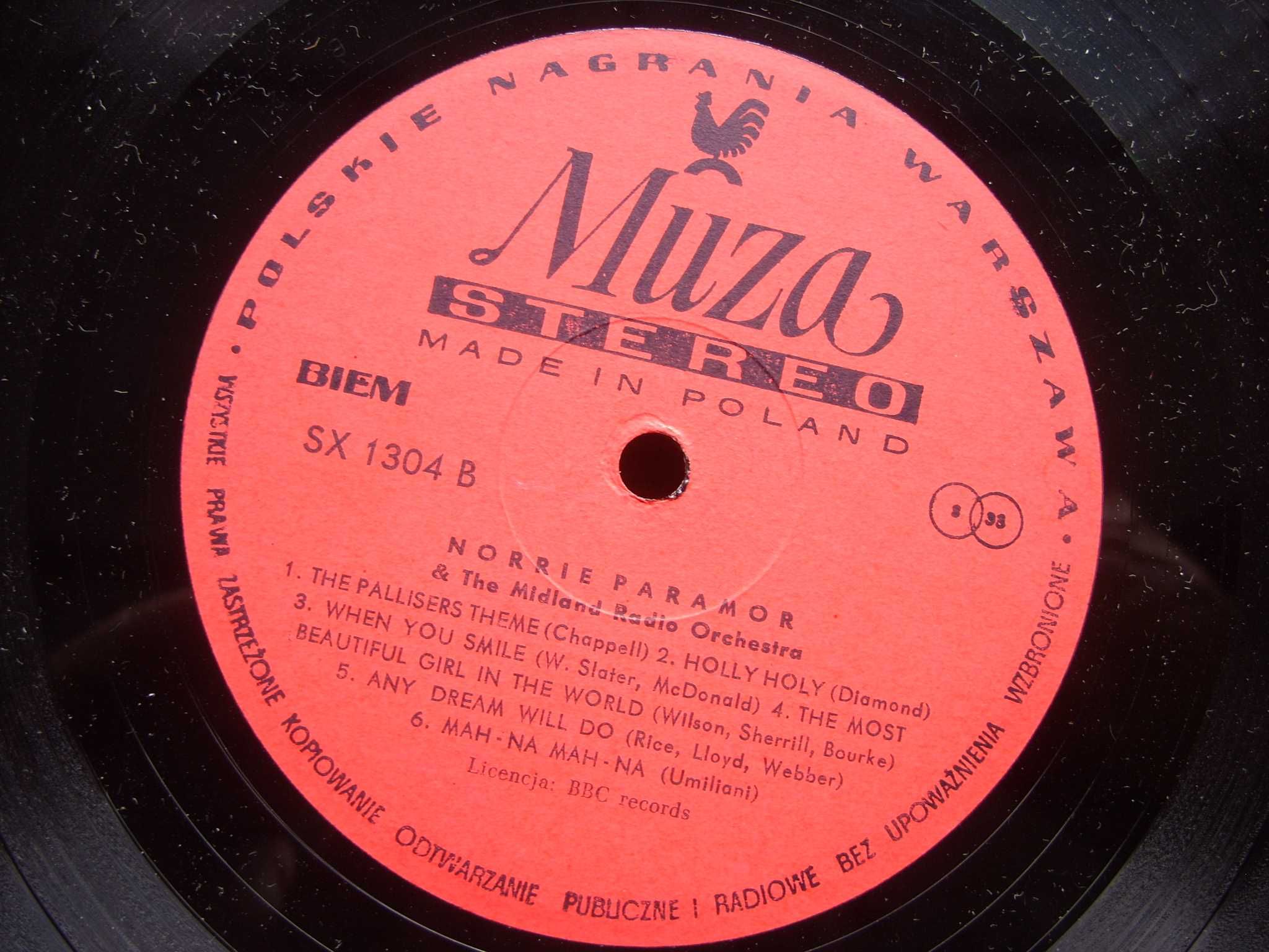 48. winyl LP; NORIE PARAMOR-- Radio oirchestra ; Muza SX 1304.