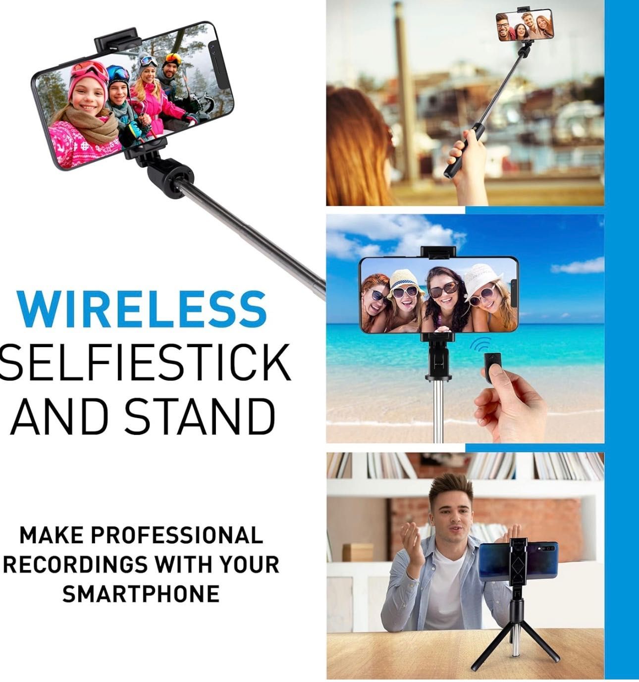 Grundig Kijek do selfie i statywu, statyw do smartfona, z pilotem