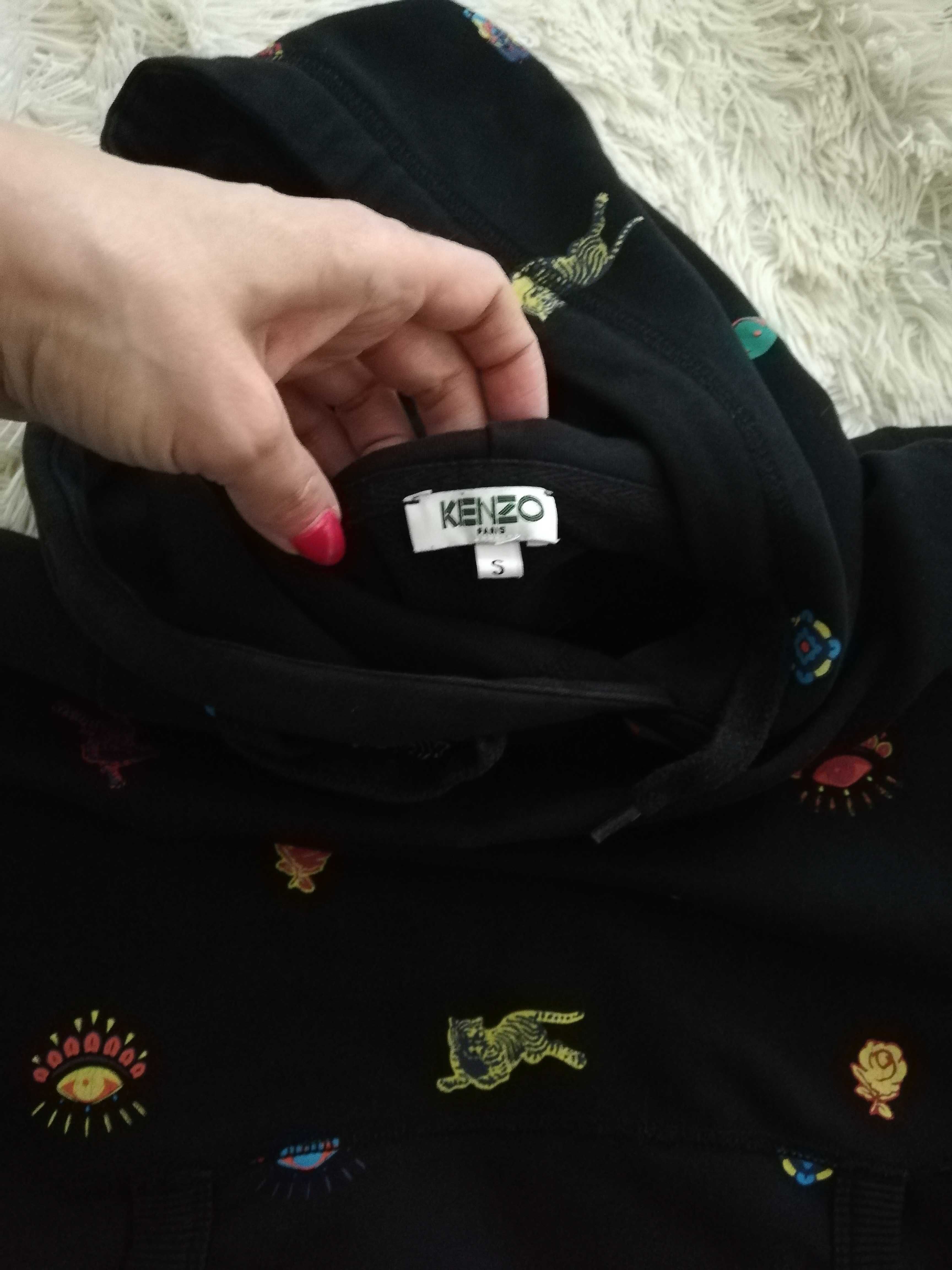 bluza Kenzo s 36 z kapturem czarna