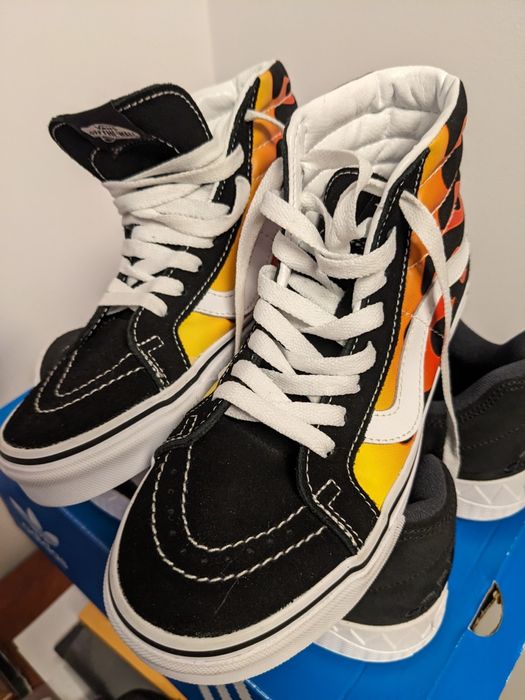 Vans Hi-top flames. Deskorolka. Skateboarding r.36,5