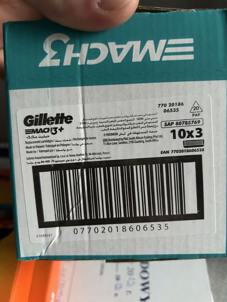 Wklady gillette mach 3+
