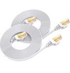 BUSOHE Kabel Ethernet Cat 8 3 m, 2 szt., płaski kabel sieciowy
