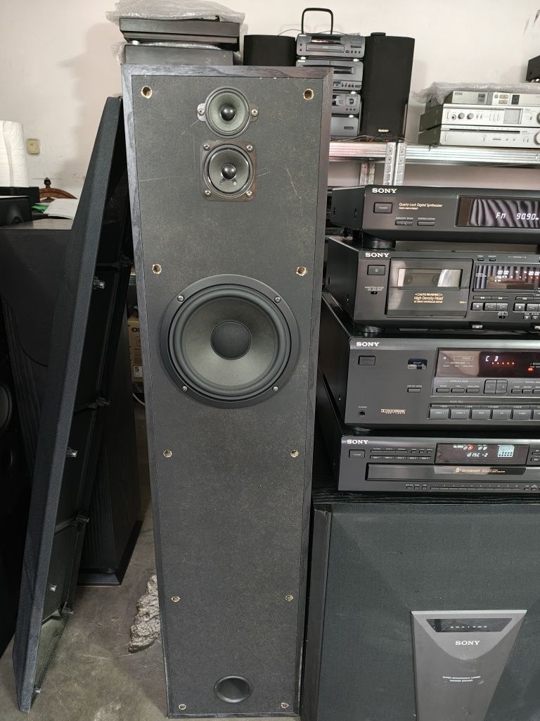 Duża wieża Sony plus 2 duże głośniki plus subwoofer