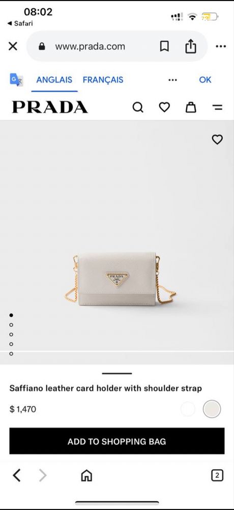 Міні сумочка сумка Prada кросбоді оригінал