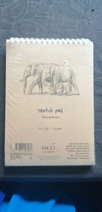 Szkicownik SMLT Natural Brown 80 kartek 135g spirala