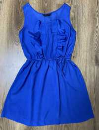 Платье синее короткое, размер 42