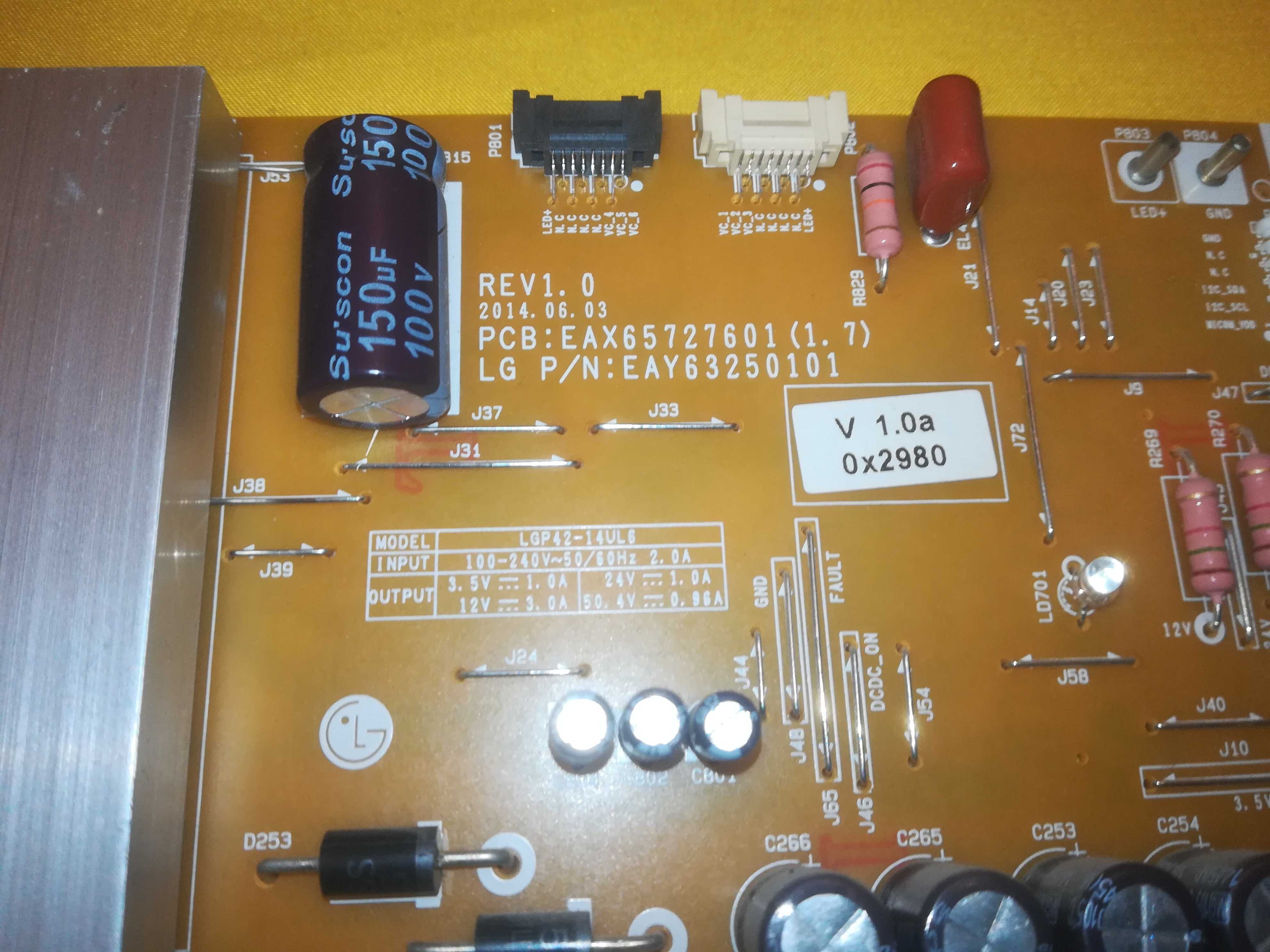 Блок питания EAX65727601 от ТВ LG 42UB820V