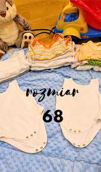 Neutralna wyprawka niemowlęca uzupełnienie mix paka ubrań rozmiar 68
