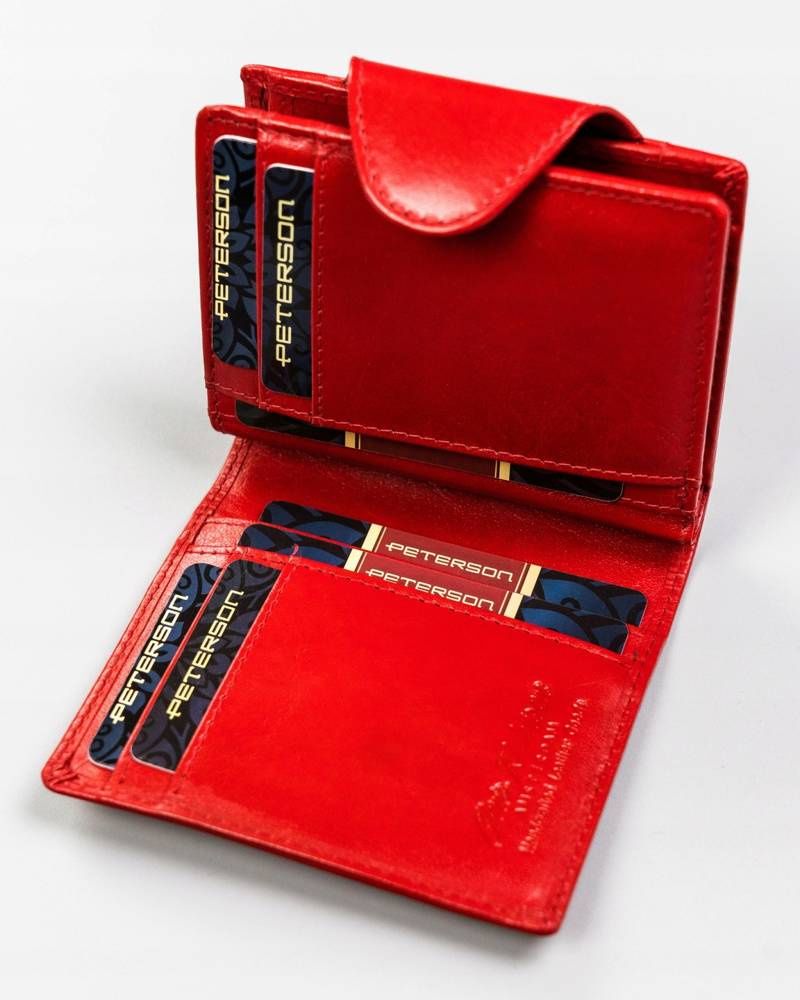 skórzany portfel damski z systemem rfid - peterson