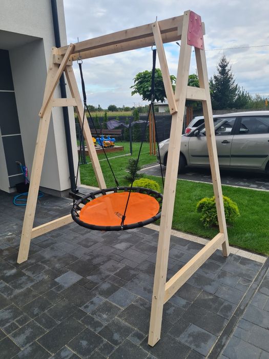 Huśtawka drewniana do ogrodu, taras