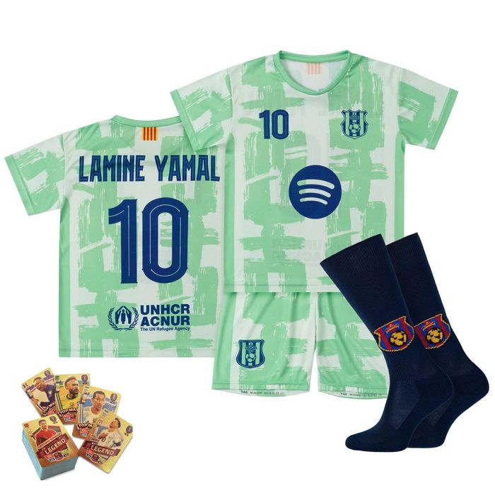 Strój piłkarski dziecięcy Lamine Yamal Barcelona rozm. 128 + gratis