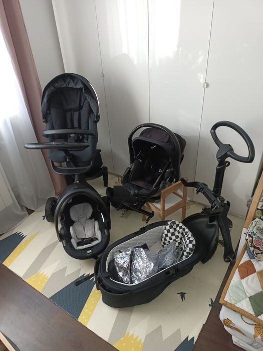 Stokke Xplory X duży zestaw, 2x stelaż 2x fotelik