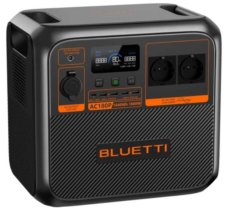 Зарядна станція BLUETTI AC180P 1800 Вт/1440 Вт/г, LiFePO4,оф гар 24міс