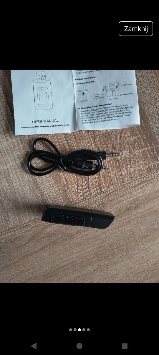 Odbiornik/nadajnik bluetooth audio