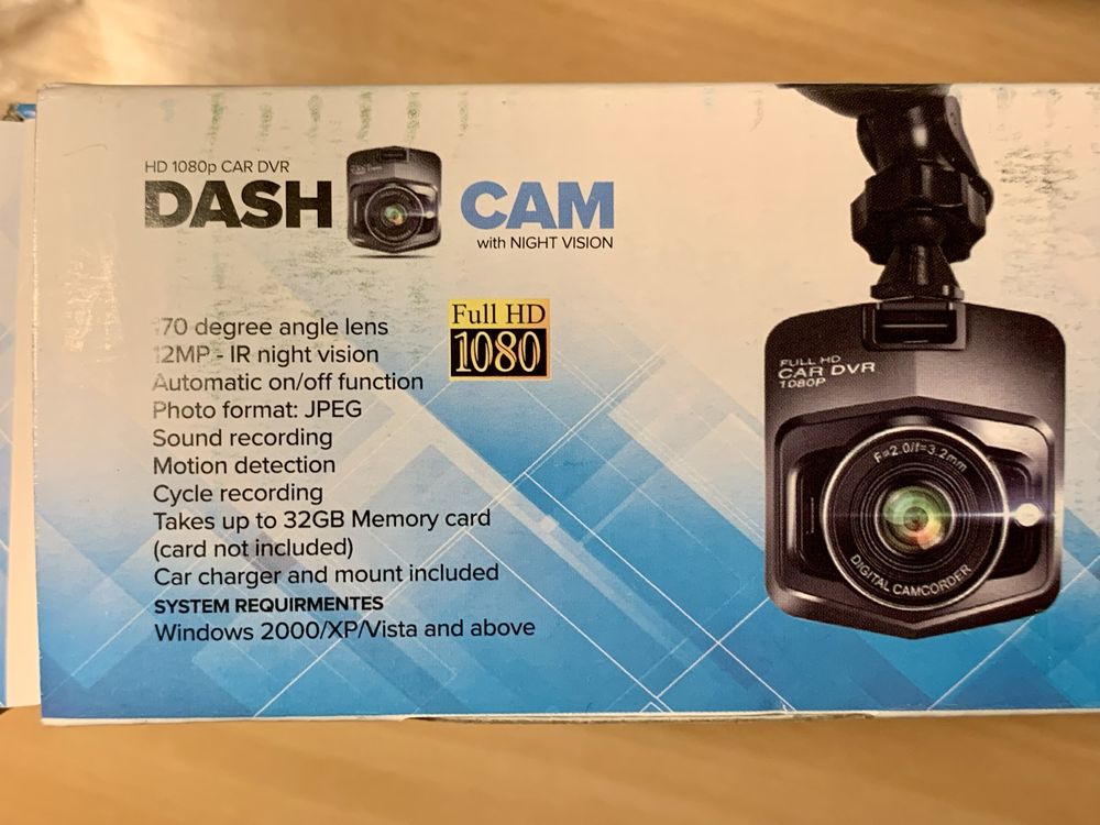 Відеореєстратор  Dash Cam (1080p) with Night vision