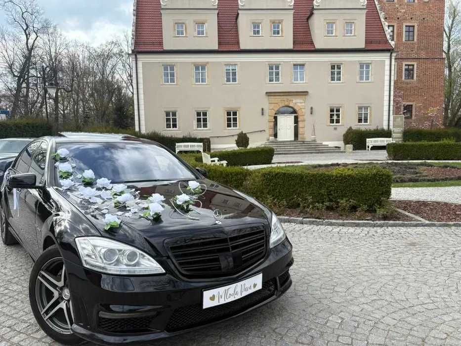 Samochód auto do ślubu Mercedes limuzyna klasa S