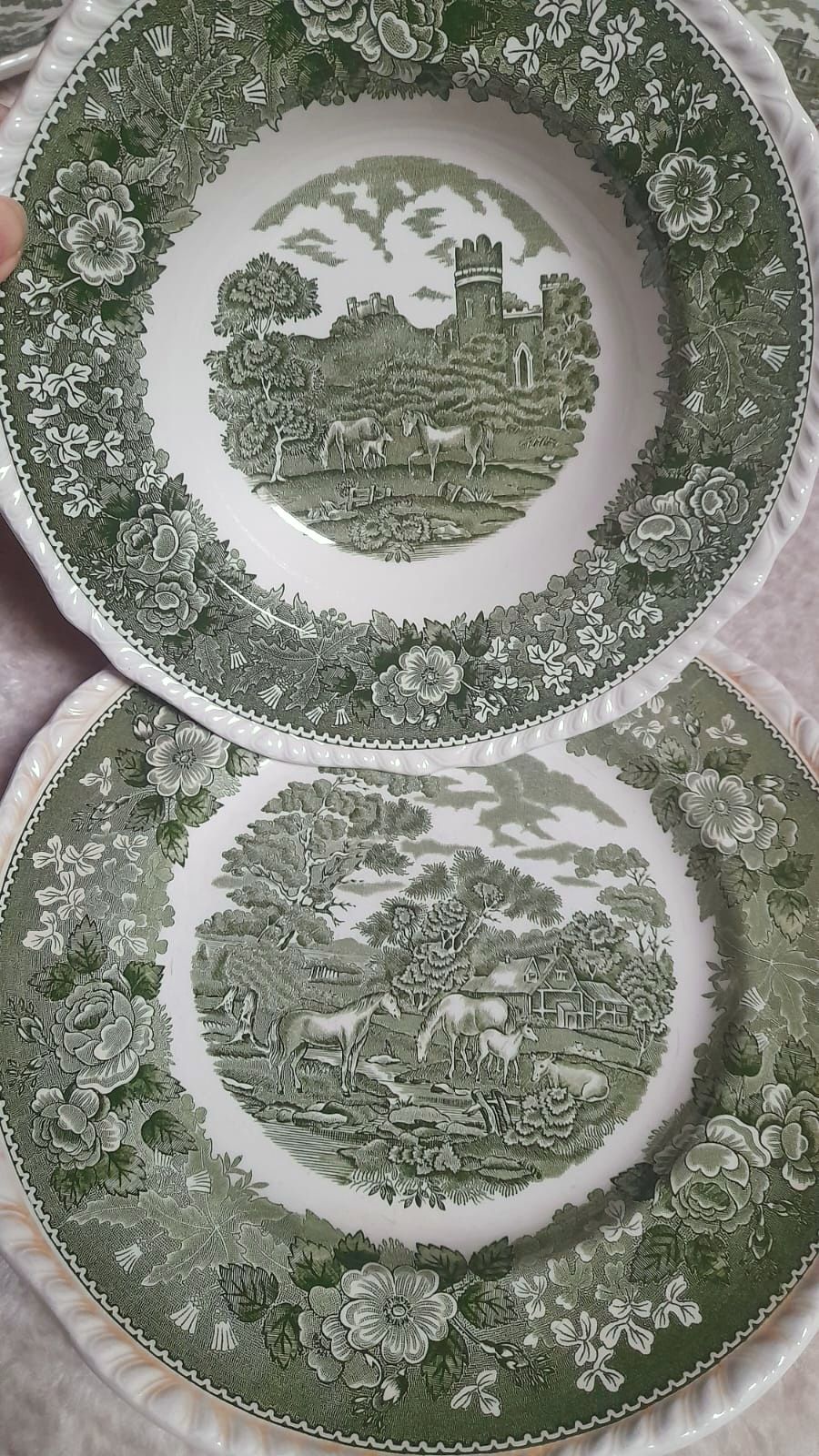 Porcelana angielska Adams śliczna talerze półmisek