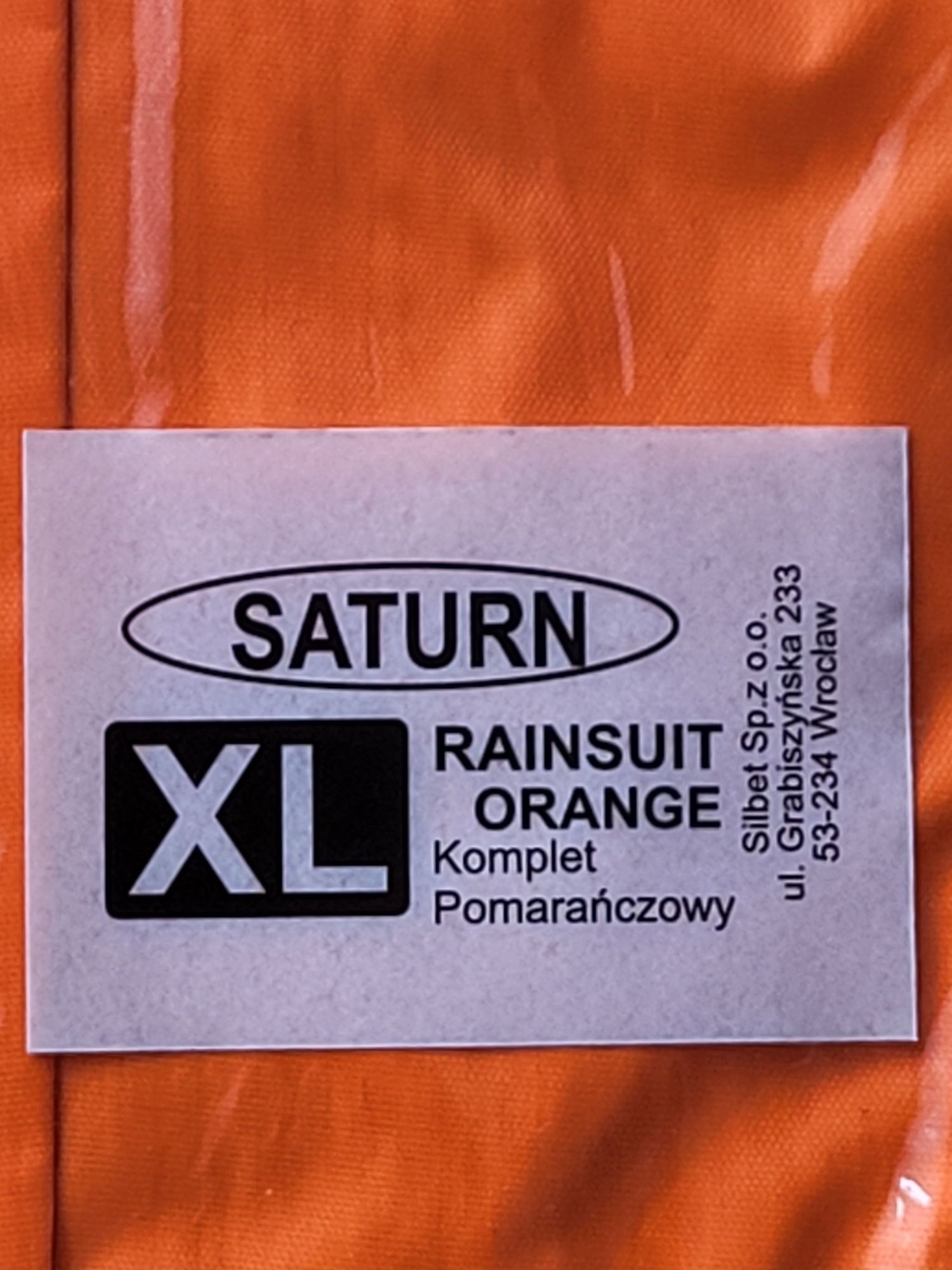 Komplet kurtka przeciwdeszczówka  Saturn XL