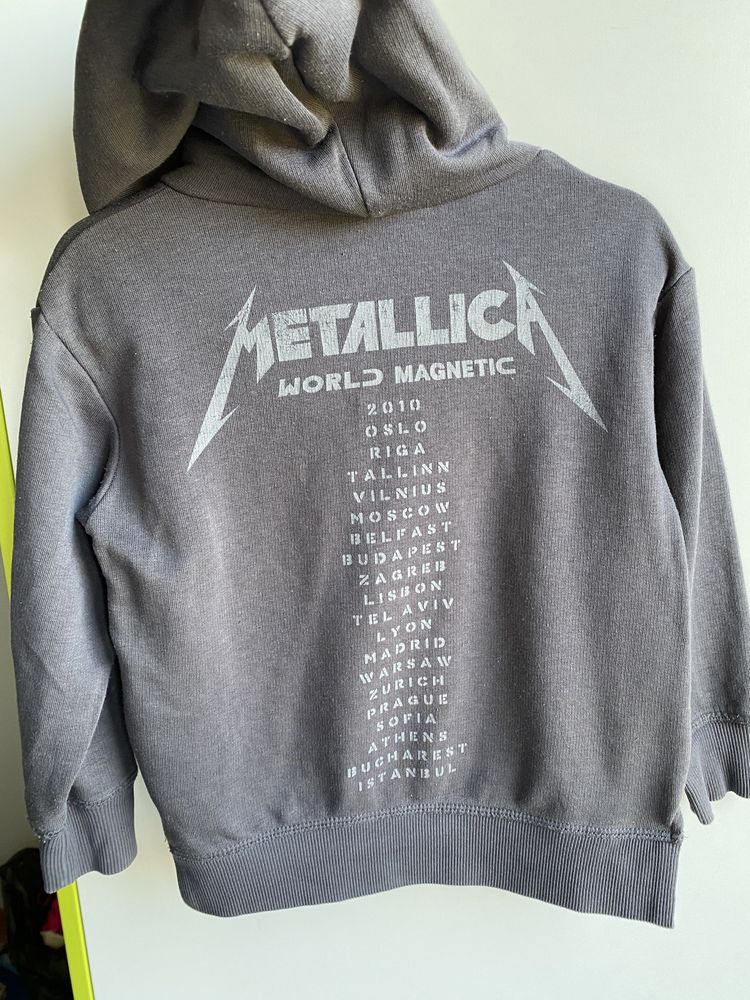 Bluza z nadrukiem h&m 2/4 98/104 szara metallica