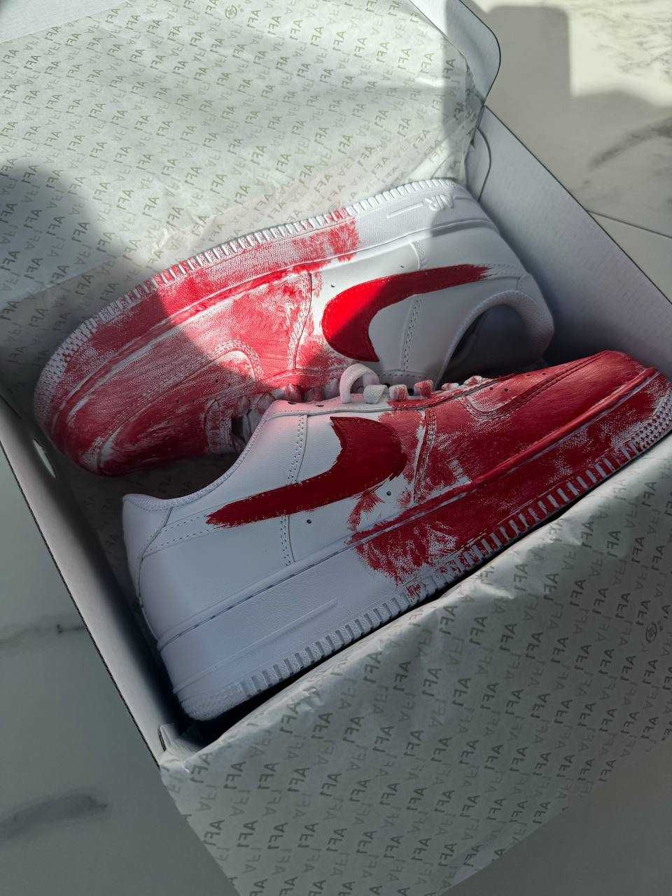 Чоловічі Кросівки Nike Air Force 1 Low Custom Blood 41-45