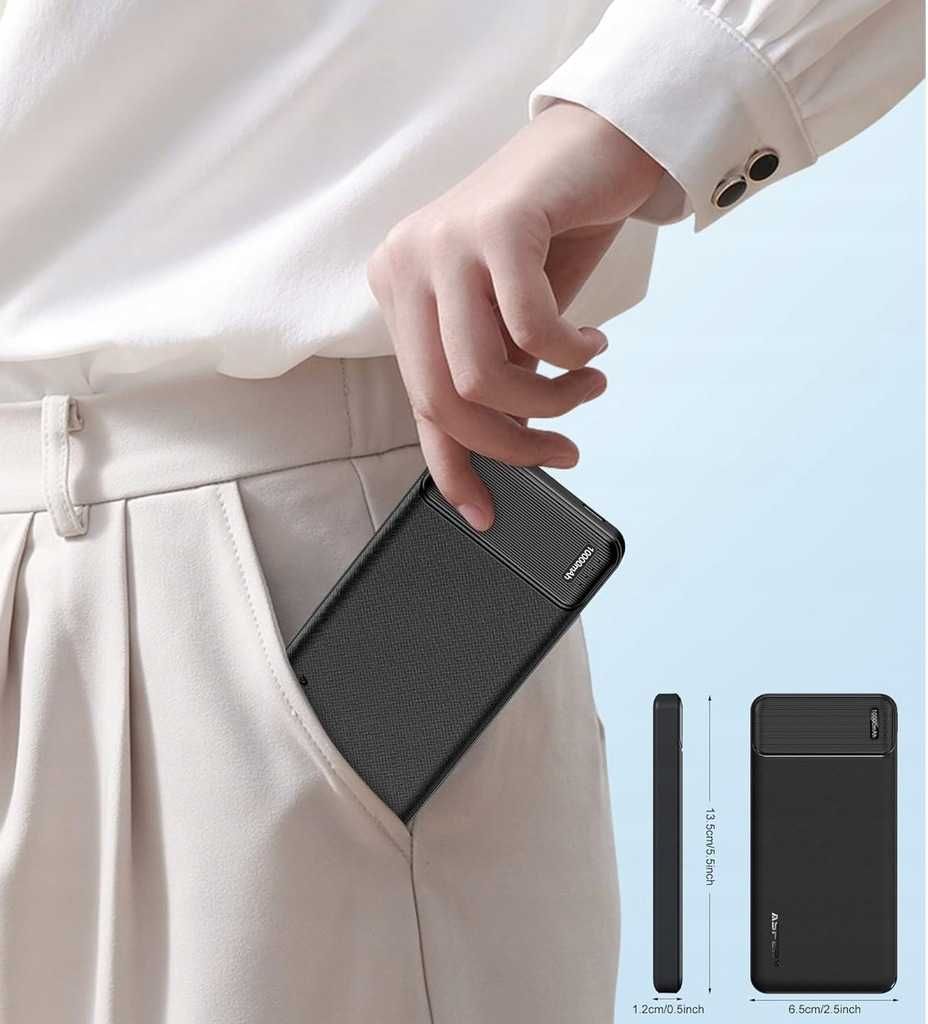 Powerbank 10000mah przenośna ładowarka asperx ax1023 USB, USB-C