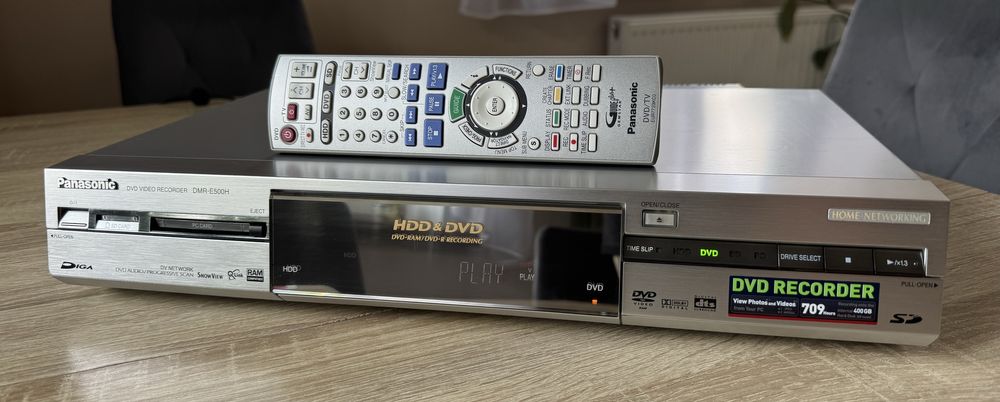 Panasonic DMR-E500H #Nagrywarka DVD HDD #400 GB #SD #DV-in #Hi-End